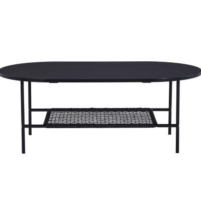 Modern Design Wholesale MDF Wooden Black Center Tea Coffee Table