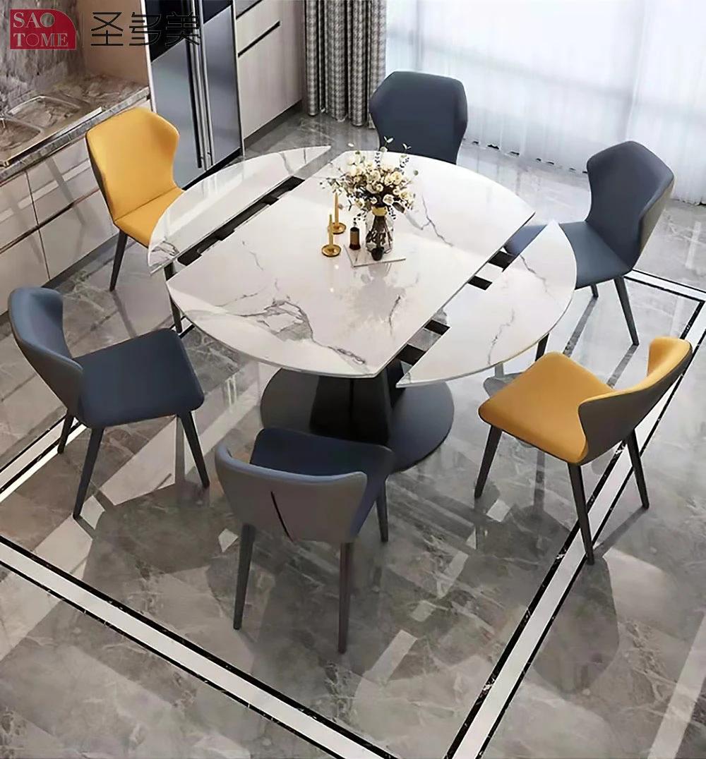 Modern Style Southeast Asia Design Extendable Dining Table Metal Slate Dining Table