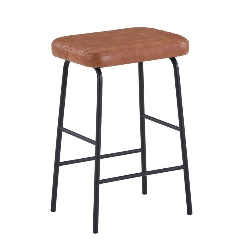 Cheap Price Bar Furniture PU Leather High Stool Modern 2 Colors Bar Chair