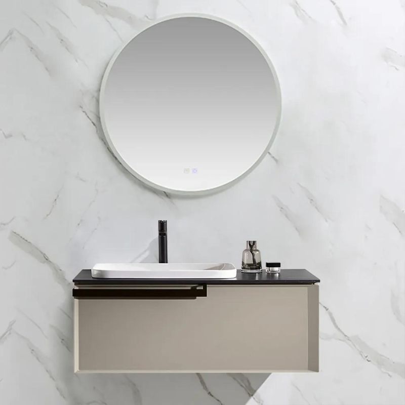 Contemporary Freestanding Bathroom Vanity Stone Top with Counter Sink & Drawer