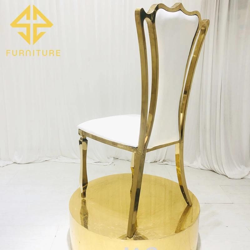 Fashionable Hot-Selling high Back Stainless Steel Dining Chair Hotel Furniture Wedding Events Used