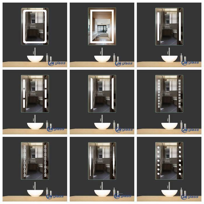 Bedroom House Decoration Steel Aluminum Metal Frame Black Golden Brush Matte Bathroom Mirror