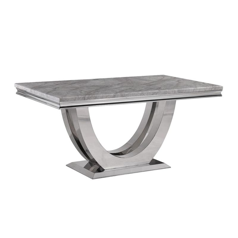 High Quality Glass Marble Stainless Steel Black Coffee Table Cheap Design Modern Living Room Furniture