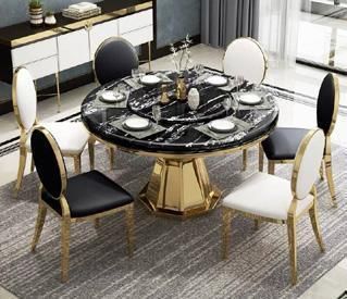 Modern Luxury Dining Room Furniture Gold Dining Table Dining Chair