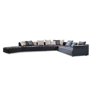 Chinese Fty Wholesale Concise Modern Livingroom Sofa Set Fabric or Genuine Leather Upholstery Sofa Corner Sofa DIY Modular Sofa