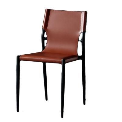 Hot Sale Home Furniture Upholstered Leather Nordic Modern Dining Chairs for Kitchen