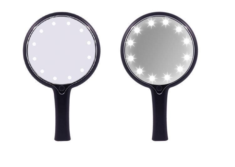 LED Handheld Makeup Vanity Hand Held Cosmetic Mirror