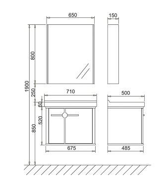 New Bathroom Design Wall Mounted Modern Luxury Bathroom Vanity Cabinet