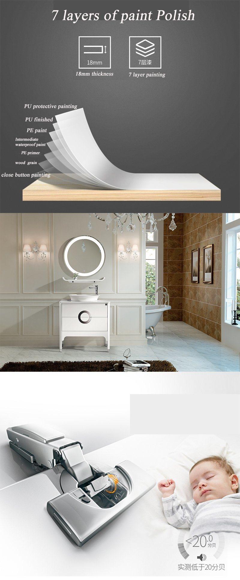 Hot Saling Popular Bathroom Morden Wood Cabient Furniture (BY-X7069)