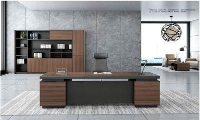 Modern Design Luxury L Shaped Executive Office Desk PVC Edge