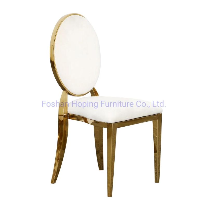 Roud Back Gold Stainless Steel Chair White Wedding Chair Hire Living Spaces Dining Chairs