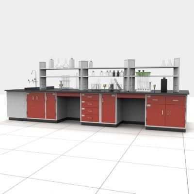 High Quality Hot Sell Chemistry Steel Lab Equipment Island Lab Bench, Hot Selling Chemistry Steel Lab Furniture with Liner/