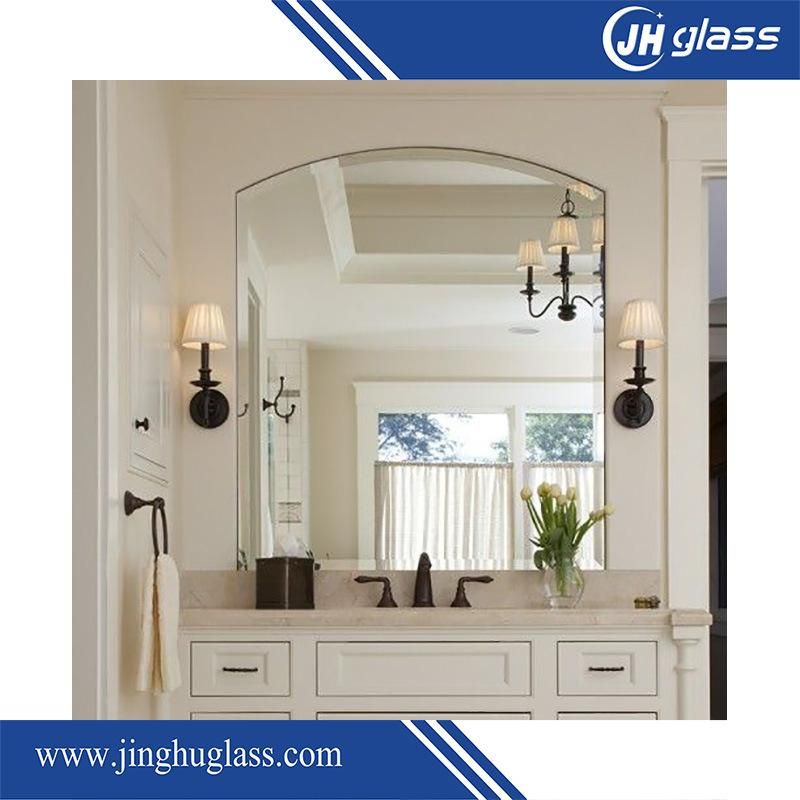 Home Decorative Bathroom Make up Resin with Shelf Double Layer Mirror