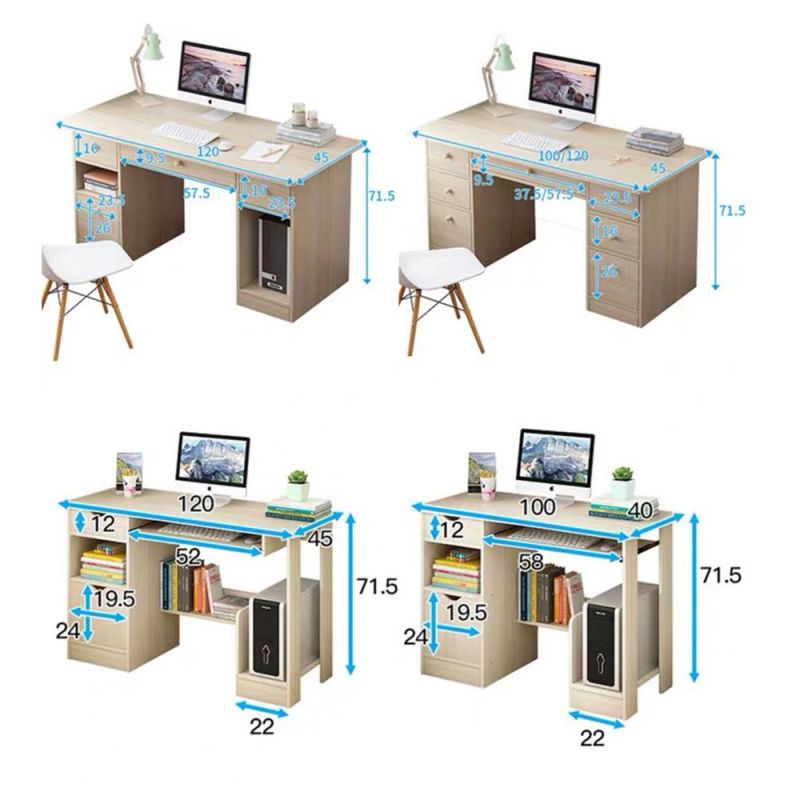 Modern Wooden Office Furniture Desk Home School Furnitures