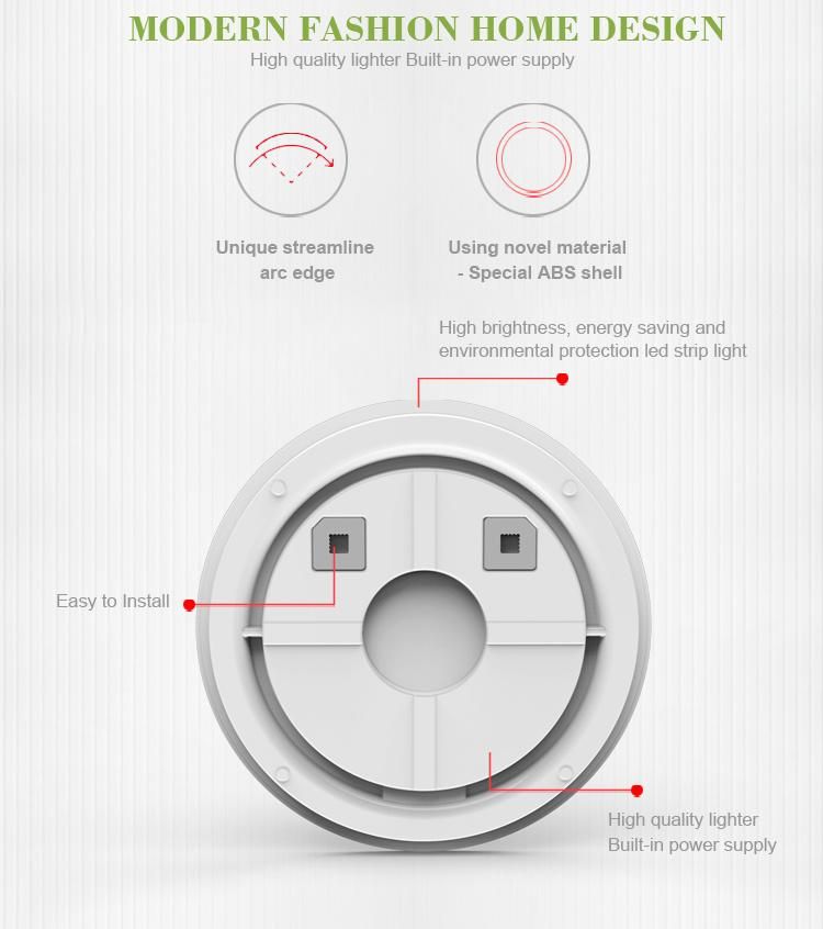 Home Dcor Round Smart Anti Fog Backlit Bath Mirror with LED