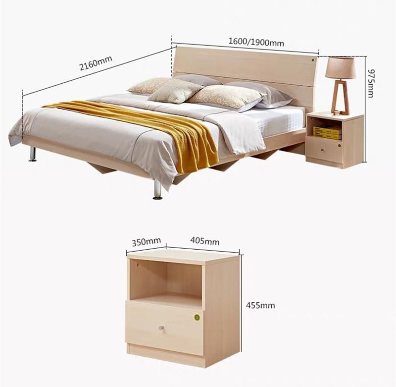 Luxury Bedroom Furniture Panel Bed Modern Bed Master Bedroom Economical Double Bed