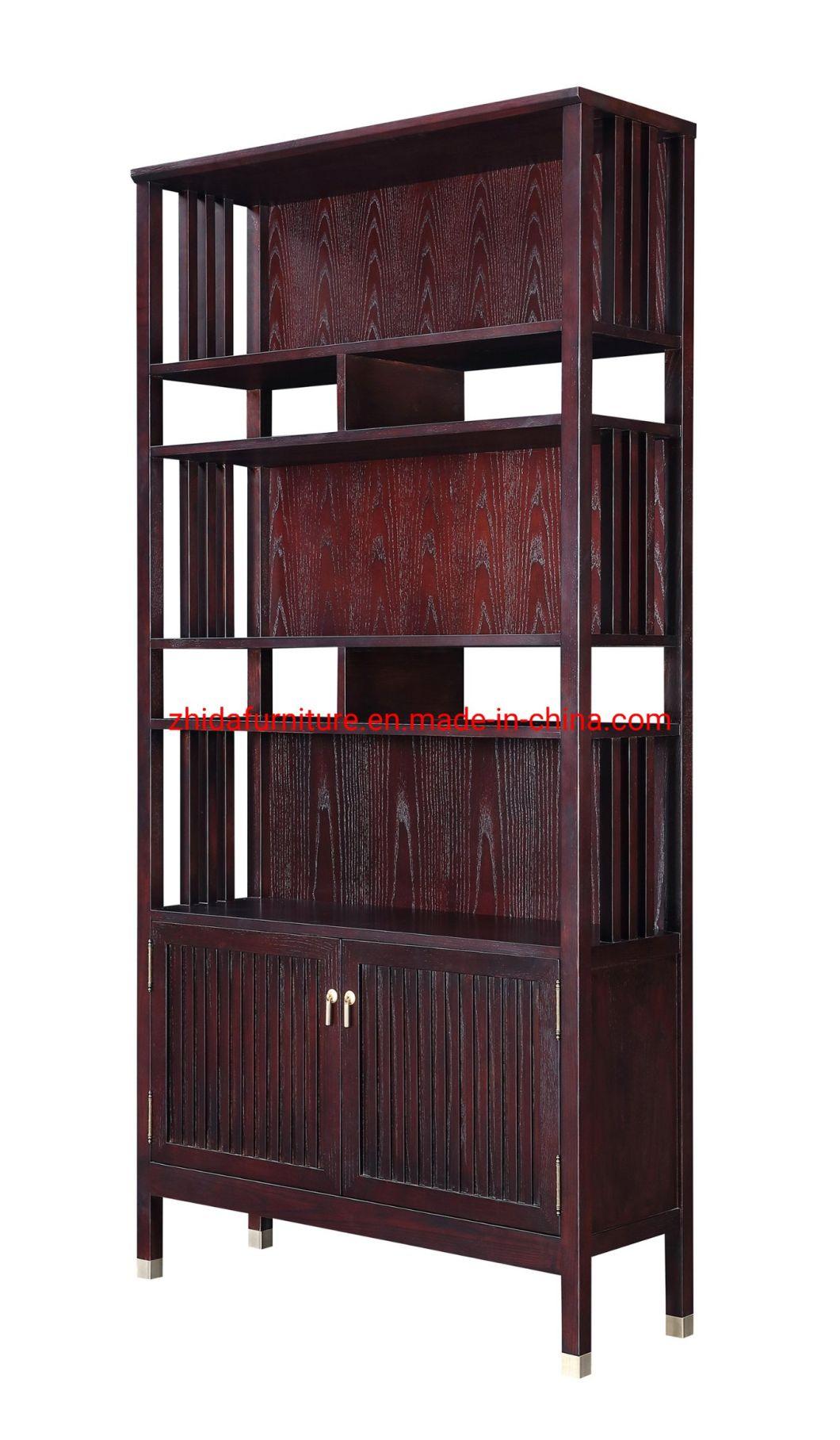 Hotel Lobby Modern Chinese Style High Wooden Livng Room Cabinet