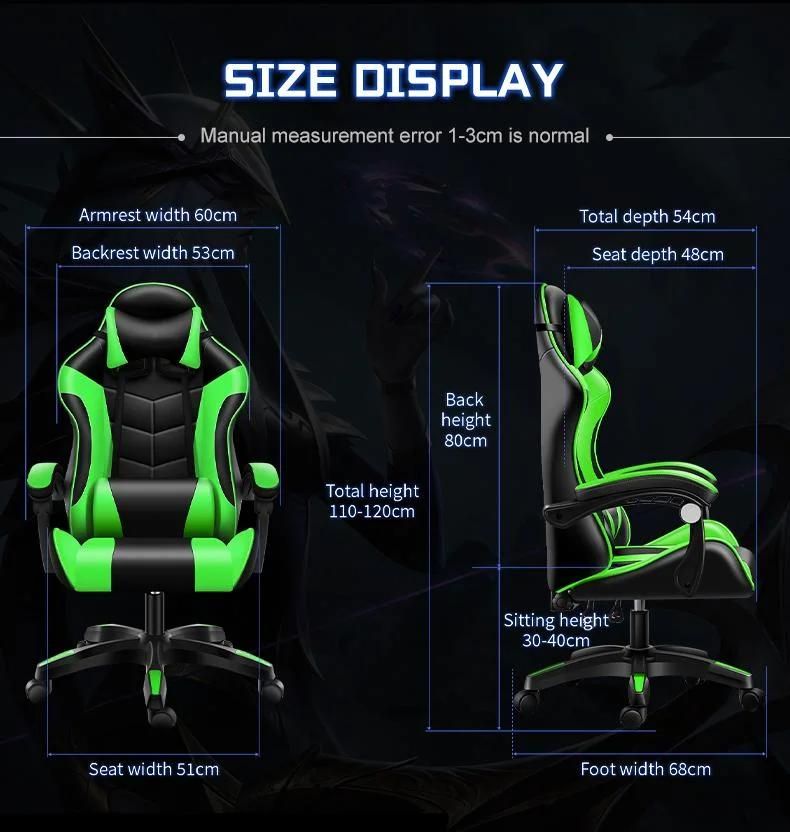 Factory Direct Cheap Ergonomic High Back Black CE Certified Sillas Gamer PC Computer Racing Gaming Chair