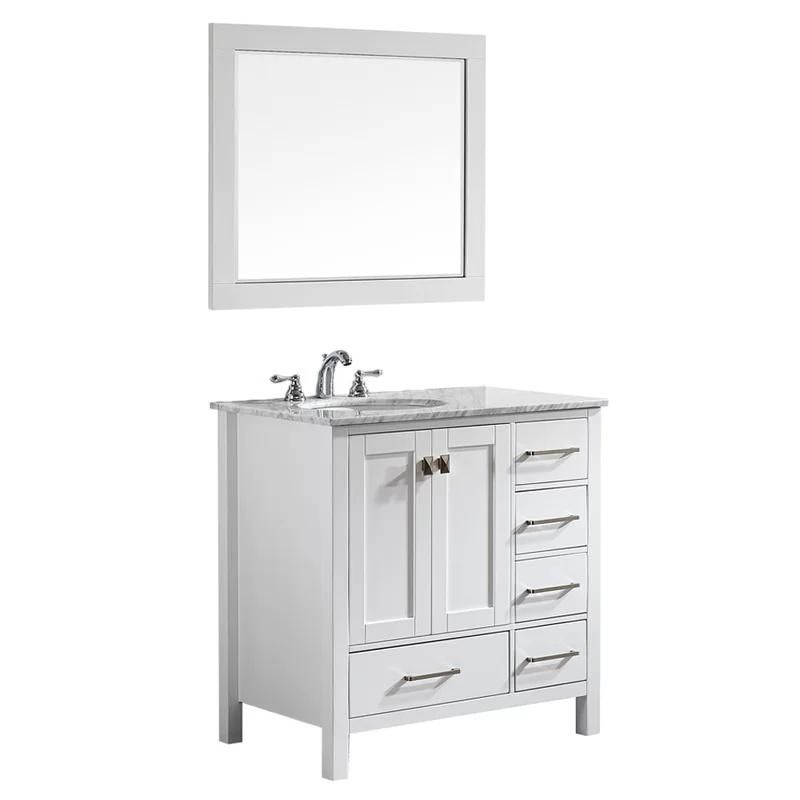 Espresso American Oak Wood Modern Bathroom Cabinet