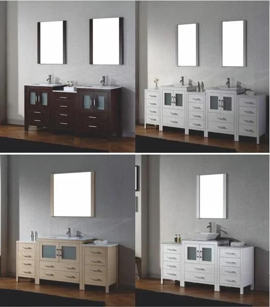 Modern MDF Bathroom Cabinets Double Sink Bathroom Furniture