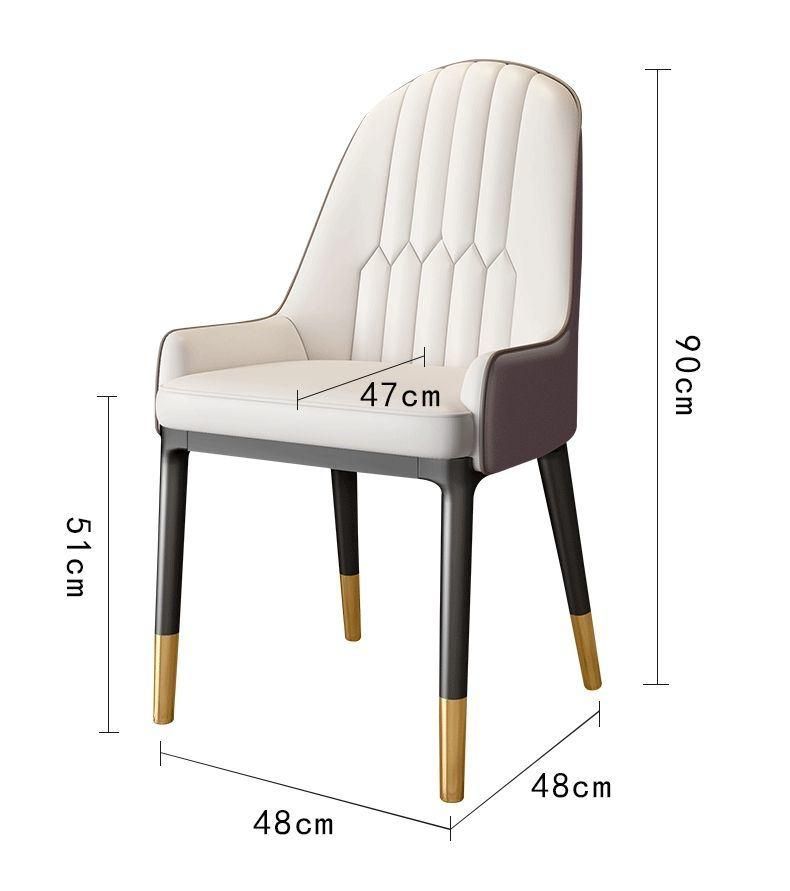 Hyc-Nu02 Nordic Simple and Mild Luxury Modern Leisure Coffee Dining Chair with Backrest for Living Room