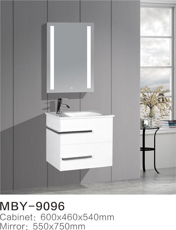 New Design Floor Standing Round Mirror Handless Modern Vanity Bathroom Cabinet