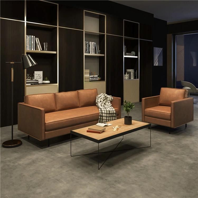 Modern Style Home Furniture Living Room Luxurious Straight Metal Leg Sofa