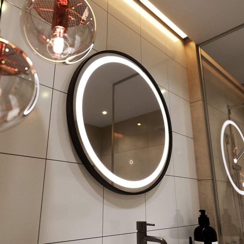 Bathroom LED Mirror Light Round Mirror Light Vanity LED Makeup Mirror with Matel Frame for Optional