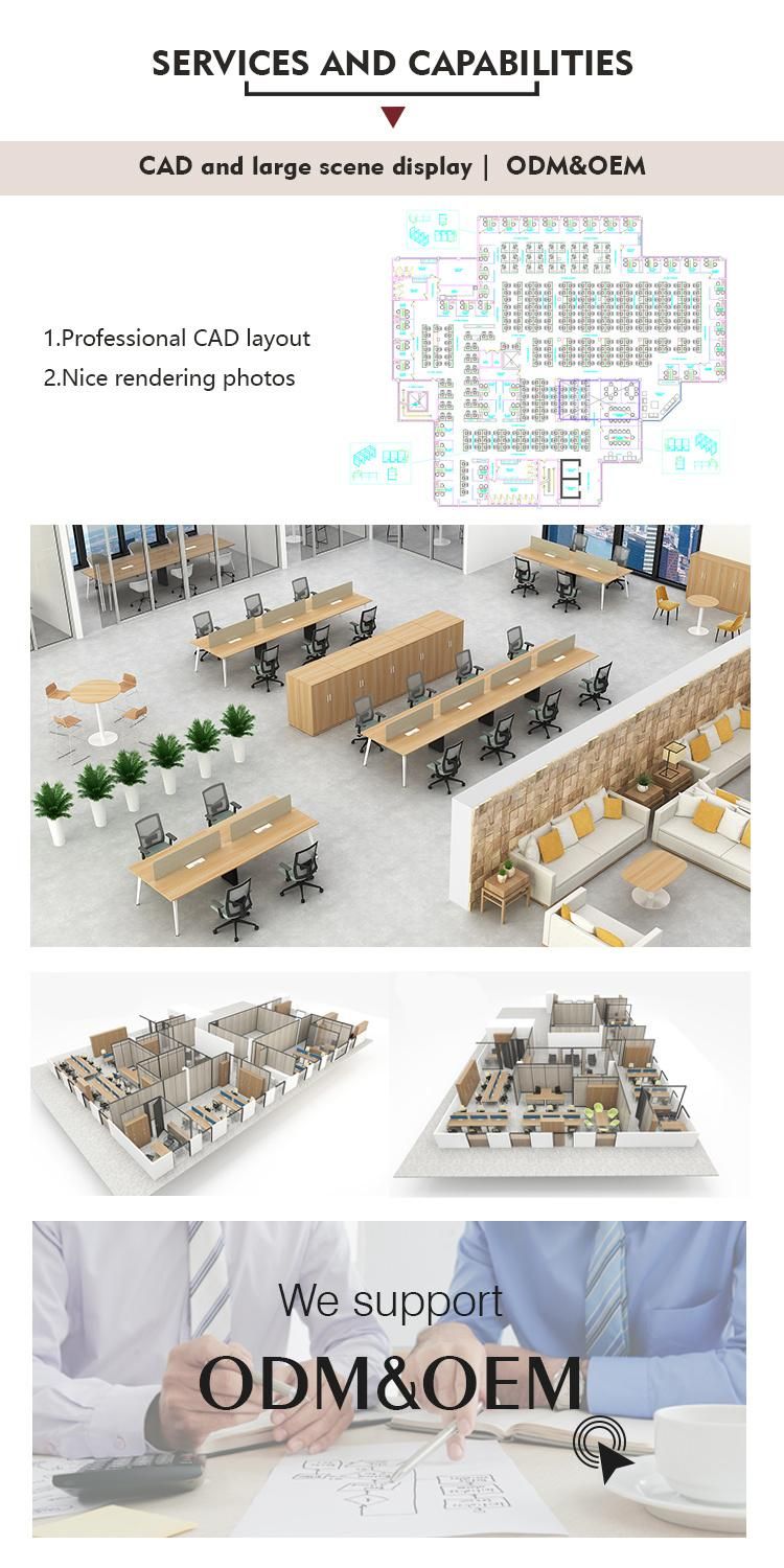 Factory Price Supplier Table Officer Desk L Shape Wood Partition Offical Office Furniture