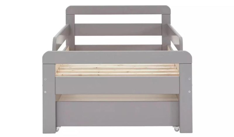 Modern Design Solid Wood Kids Bed Frame with Drawer