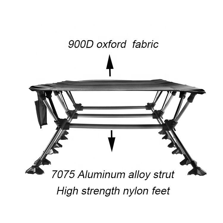 Ultralight Portable Aluminum Folding Camping Bed for Adults