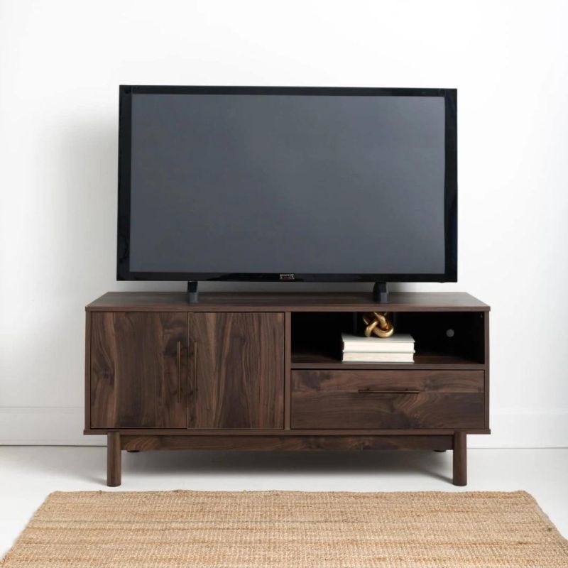 a MID-Century Modern TV Stand That Holds a 50-Inch TV