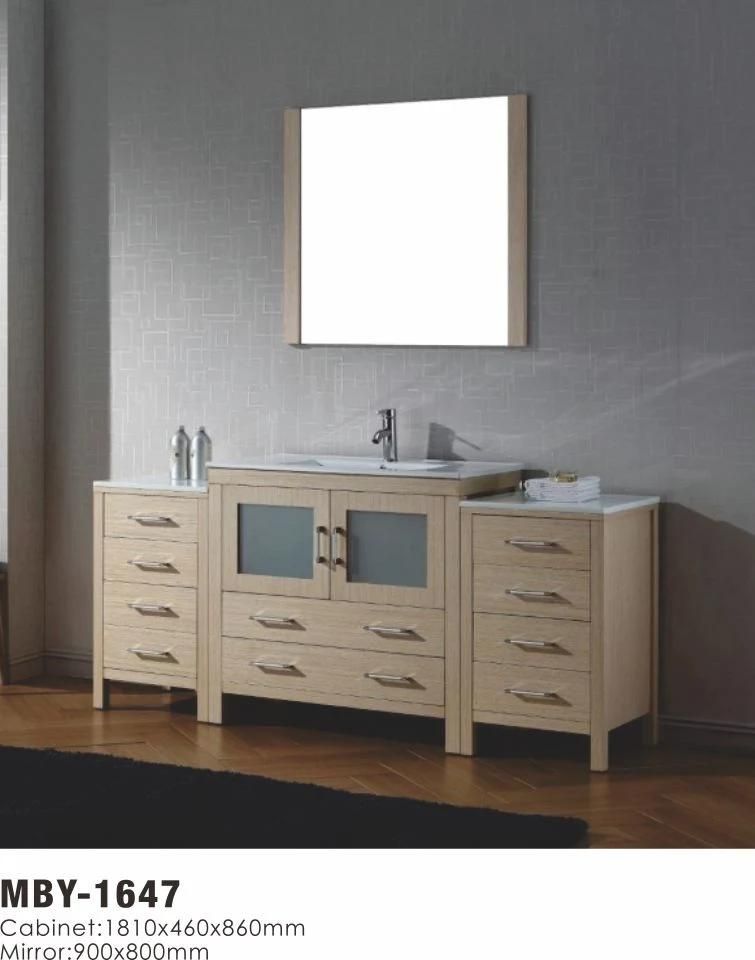 Modern MDF Bathroom Cabinets Double Sink Bathroom Furniture