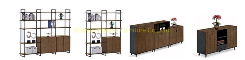 Dark Walnut Chipboard Modern Melamine Executive Office Table