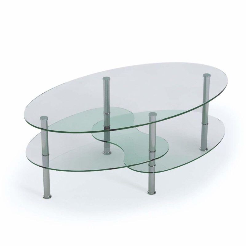 Safety Toughened/ Tempered Oval Glass Table Top for Sale