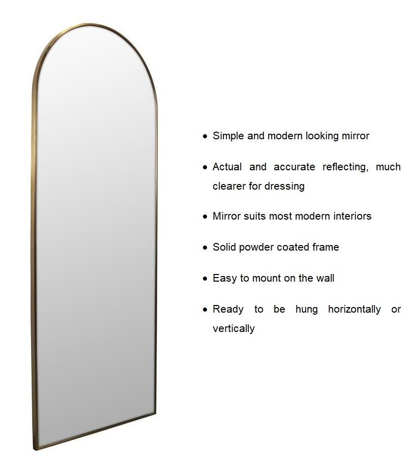 Stylish Full Length 4mm Silver Dressing Mirror Wall Mounted with Frame