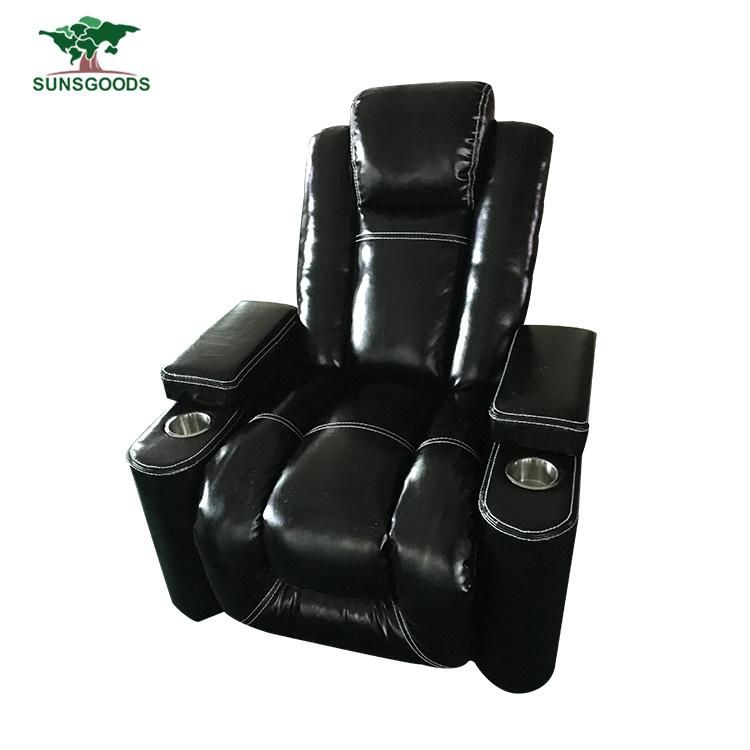 New Style Conference Furniture Modern Single Genuine Leather Space Saving Furniture Recliner Sofa