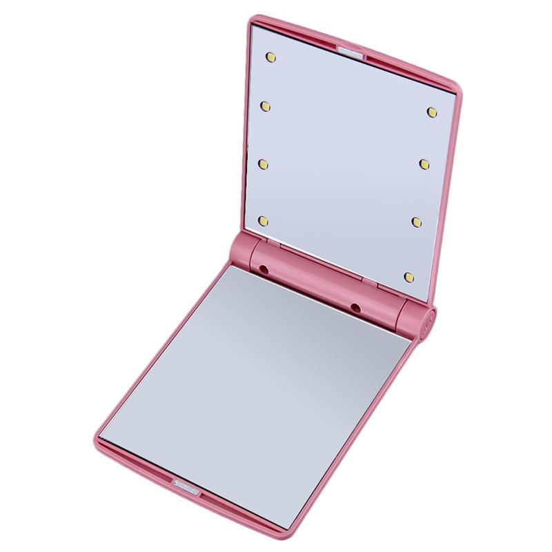 Night Light LED Desktop Cosmetic Double Sided Folding Makeup Mirror