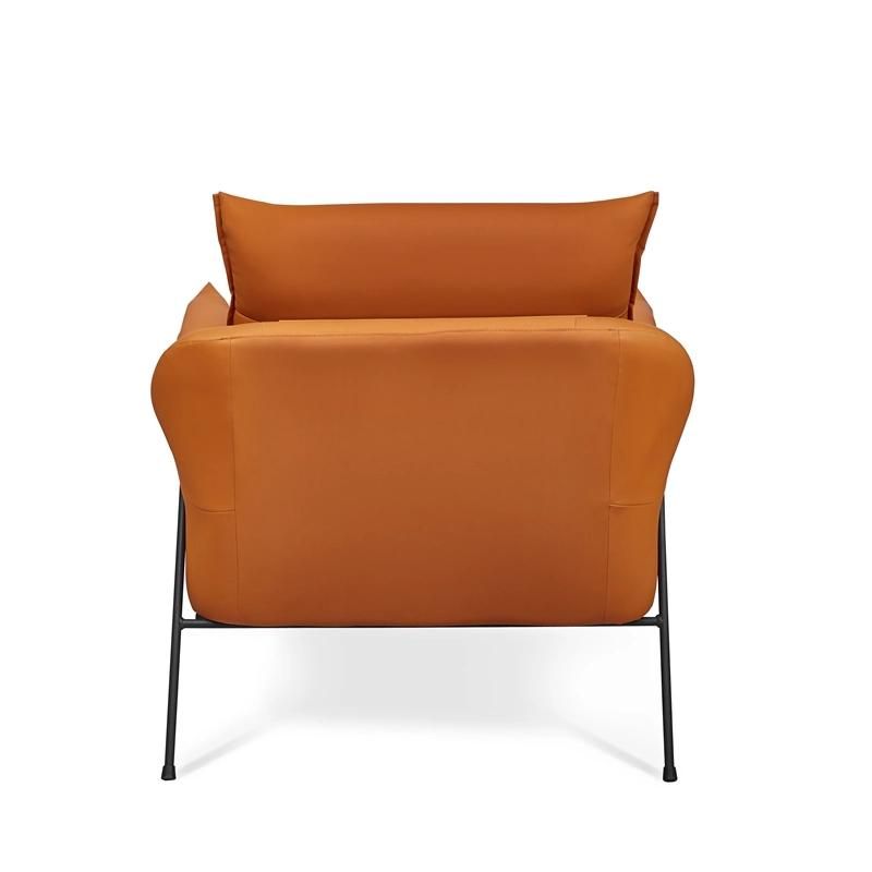 Modern Single Sofa Chair Silla Nordica Chaise Scandinave Orange White Accent Leisure Chairs for Living Room Furniture Modern