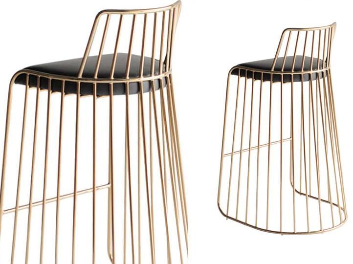 Modern Nordic Style Simple Metal Bar Chair