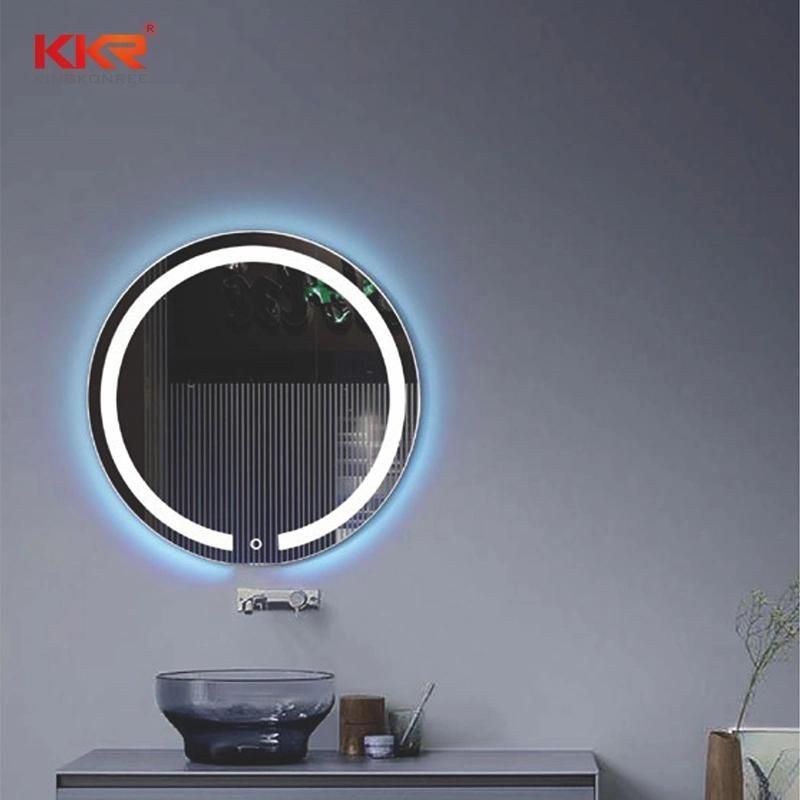 LED Lighted Mirror Bathroom Vanity Wall Mounted Makeup Mirror Backlit with Touch Button Anti-Fog and Waterproof Function