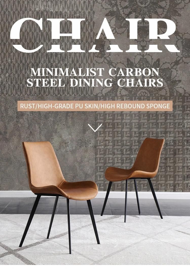 Modern Hot Sale Office Furniture Leather Metal Dining Chairs