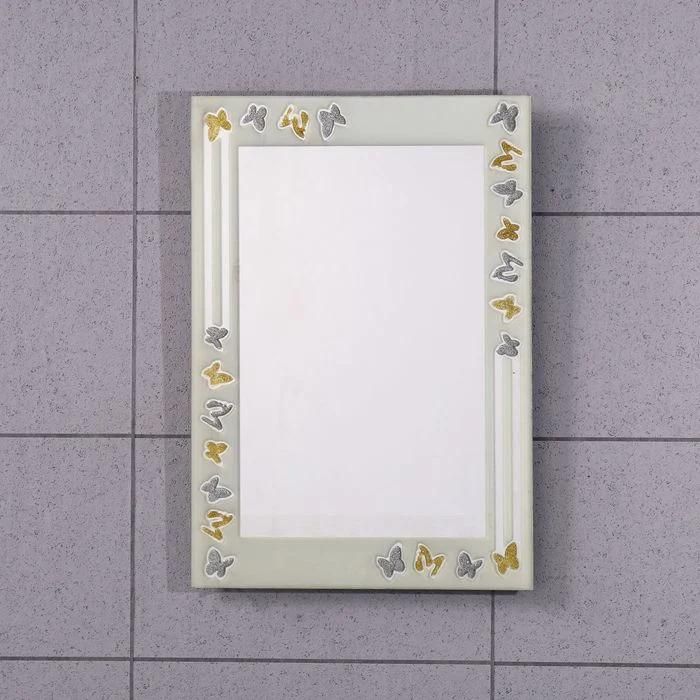 45X60cm 4mm Thickness Wall Mounted Bevel Polish Edge Colorful Frameless Decorative Bath Mirror