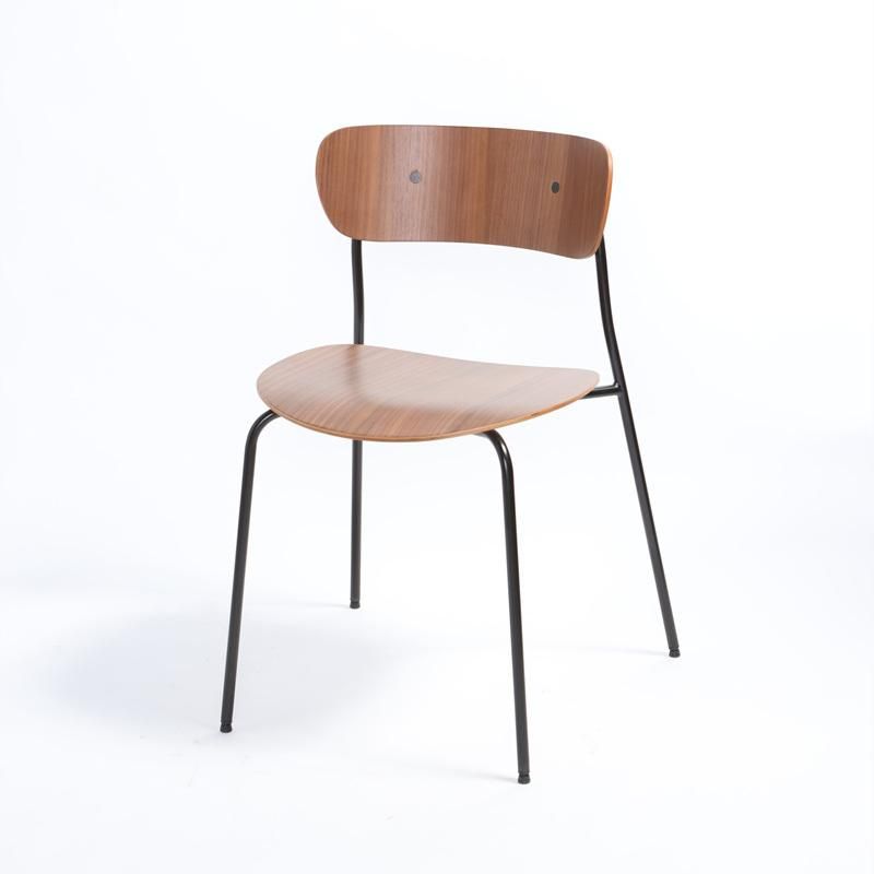 Modern Furniture Coffee Shop Home Wrought Iron Metal Legs Leisure Bentwood Dining Chair