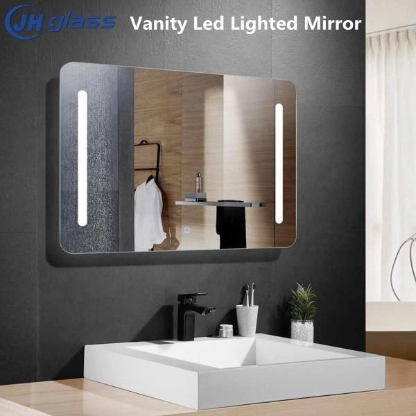 D=600mm 800mm Round Wall Mounted Make up Backlit Bathroom LED Mirror with Touch Sensor