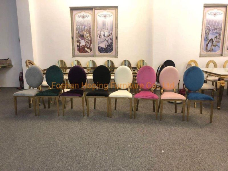 Meeting Furniture Antique Gold Metal Frame Event Banquet Hotel Chairs