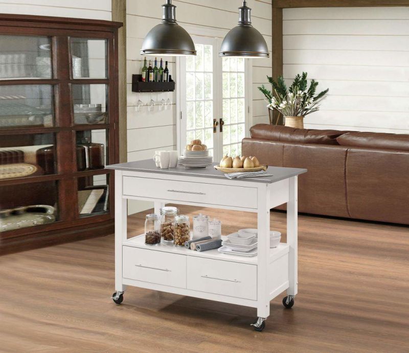 Kitchen Trolleys with Drawers, Rolling Kitchen Island Trolleys with Storage Racks