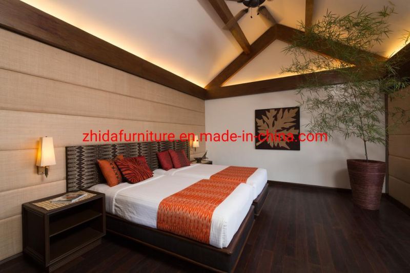 Double Suite Bedding Room Furniture for 4 Star Beach Resort Hotel with Modern Design