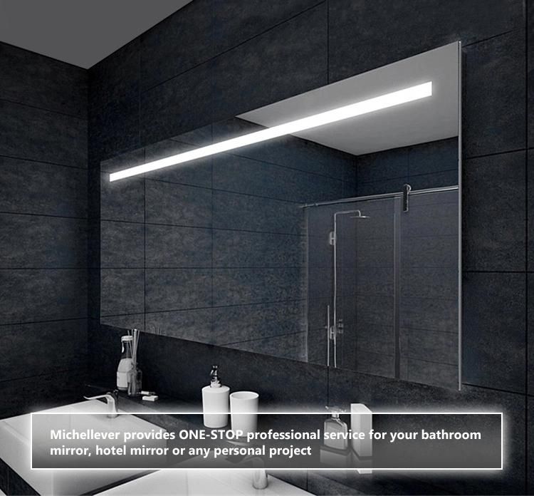 China Custom Bathroom LED Illuminated Mirror Dimmer Touch Switch Mirror