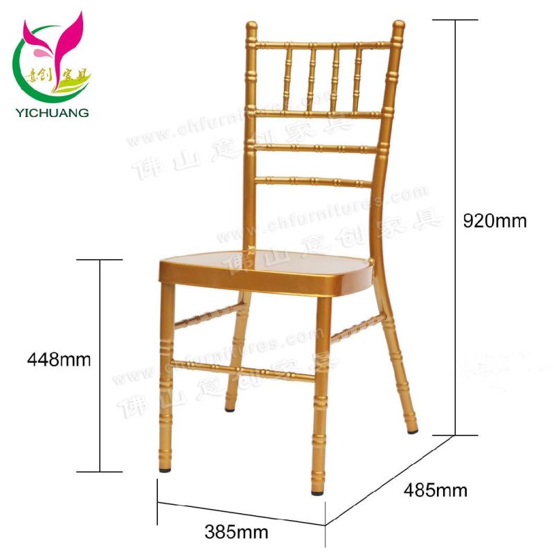 Yc-A80-01 Hot Selling 2020 Stacking Gold Metal Chiavari Chair for Wedding